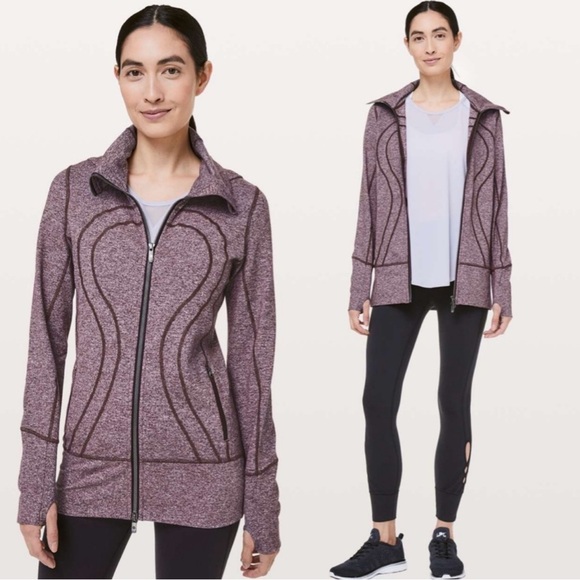 Lululemon Stride Jacket II Heathered Mauve size 8 EUC Athleisure Activewear - Picture 9 of 9